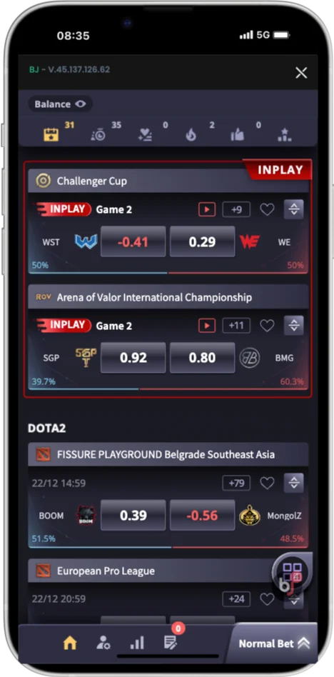 Esports betting